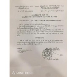 Quyết định không khởi tố vụ án hình sự, quyết định hủy bỏ quyết định khởi tố vụ án hình sự được quy định như thế nào?