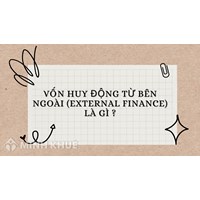Vốn huy động từ bên ngoài là gì? External finance nghĩa là gì?