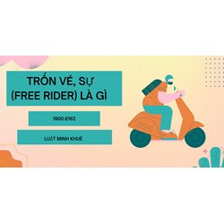 Sự trốn vé trong kinh tế được hiểu như thế nào? Free rider là gì?
