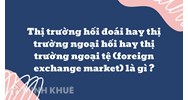 Thị trường hối đoái hay thị trường ngoại hối hay thị trường ngoại tệ (foreign exchange market) là gì ?