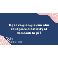 Hệ số co giãn giá của nhu cầu (price elasticity of demand) là gì ?