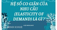 Hệ số co giãn của nhu cầu (elasticity of demand) là gì ?