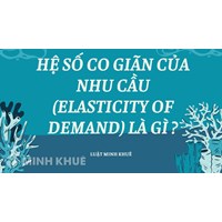 Hệ số co giãn của nhu cầu (elasticity of demand) là gì ?