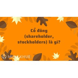 Cổ đông (shareholder, stockholders) là gì ?