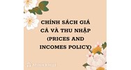 Chính sách giá cả và thu nhập (prices and incomes policy) là gì ?