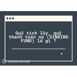 Quỹ tích lũy, quỹ thanh toán nợ (SINKING FUND) là gì ?