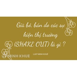 Giũ bỏ, bán do các sự kiện thị trường (SHAKE OUT) là gì ?