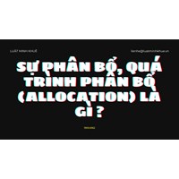 Sự phân bổ, quá trình phân bổ (allocation) là gì ?