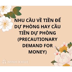 Nhu cầu về tiền để dự phòng hay cầu tiền dự phòng (precautionary demand for money) là gì ?
