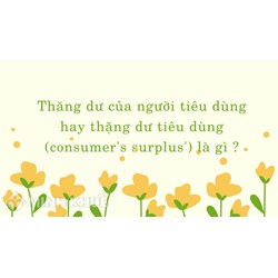 Thặng dư tiêu dùng là gì? Công thức tính thặng dư tiêu dùng