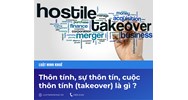 Thôn tính, sự thôn tín, cuộc thôn tính (takeover) là gì ?