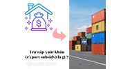 Trợ cấp xuất khẩu (export subsidy) là gì ?