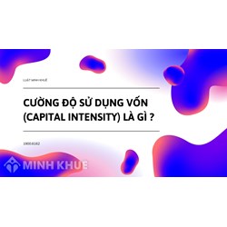 Cường độ sử dụng vốn là gì? Capital intensity nghĩa là gì?