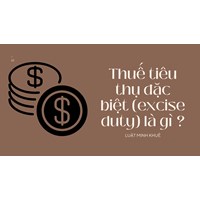 Thuế tiêu thụ đặc biệt tiếng anh là gì? Excise duty nghĩa là gì?