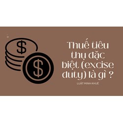 Thuế tiêu thụ đặc biệt tiếng anh là gì? Excise duty nghĩa là gì?