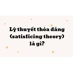 Lý thuyết thỏa đáng là gì? Satisficing theory là gì?