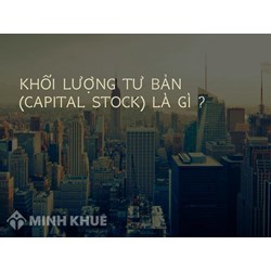 Khối lượng tư bản (capital stock) là gì ?