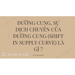 Đường cung, sự dịch chuyến của đường cung (shift in supply curve) là gì ?