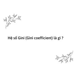 Hệ số Gini (Gìnì coefficient) là gì ?