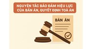 Nguyên tắc bảo đảm hiệu lực của bản án, quyết định của Tòa án