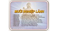 Mười nghiệp lành (Dasa- Kusaladhamma) đối với phật tử theo Đạo phật