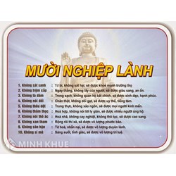 Mười nghiệp lành (Dasa- Kusaladhamma) đối với phật tử theo Đạo phật
