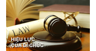 Di chúc chung của vợ chồng có hiệu lực từ thời điểm nào ?