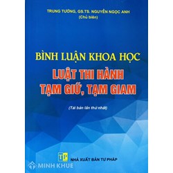 Bình luận khoa học Luật Thi hành tạm giữ, tạm giam do Trung tướng, GS.TS. Nguyễn Ngọc Anh chủ biên