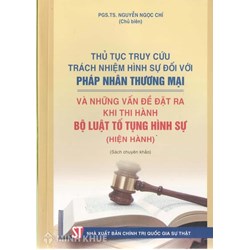 Thủ tục truy cứu trách nhiệm hình sự đối với pháp nhân thương mại và những vấn đề đặt ra khi thi hành Bộ luật Tố tụng hình sự - PGS.TS. Nguyễn Ngọc Chí
