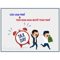 Các loại thuế, khoản thu khai quyết toán năm và quyết toán đến thời điểm giải thể, phá sản, chấm dứt hoạt động, chấm dứt hợp đồng