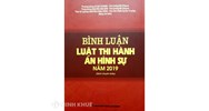 Sách Bình luận Luật thi hành án hình sự năm 2019 (Thượng tướng Lê Quý Vương)