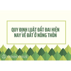 Đất ở nông thôn theo quy định mới nhất của luật đất đai hiện nay