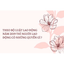 Theo Bộ luật Lao động năm 2019 thì người lao động có những quyền gì ?