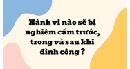 Hành vi nào sẽ bị nghiêm cấm trước, trong và sau khi đình công ?