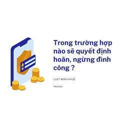 Trong trường hợp nào sẽ quyết định hoãn, ngừng đình công ?