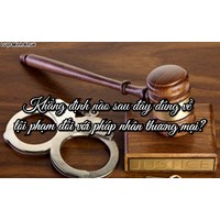 Khẳng định nào sau đây đúng về tội phạm đối với pháp nhân thương mại?