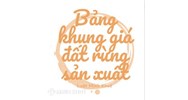 Bảng Khung giá đất rừng sản xuất, giá đền bù đất rừng sản xuất