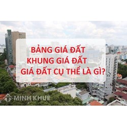 Bảng Khung giá đất ở tại đô thị Hà Nội, TPHCM mới nhất