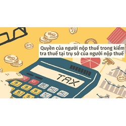 Quyền của người nộp thuế trong kiểm tra thuế tại trụ sở của người nộp thuế ?