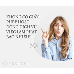 Mức phạt Không có giấy phép mà thực hiện hoạt động dịch vụ việc làm?