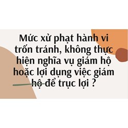 Mức xử phạt hành vi trốn tránh, không thực hiện nghĩa vụ giám hộ hoặc lợi dụng việc giám hộ để trục lợi ?