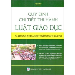 Sách Quy định chi tiết thi hành luật giáo dục và công tác thi đua khen thưởng ngành giáo dục