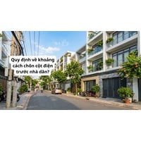 Quy định về khoảng cách chôn cột điện trước nhà dân?