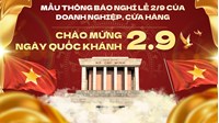 Mẫu thông báo nghỉ lễ 2/9 của doanh nghiệp, cửa hàng
