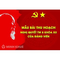 Bài thu hoạch nghị quyết trung ương 8 khóa 12 cho Đảng viên, giáo viên, lãnh đạo