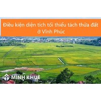 Điều kiện diện tích tối thiểu tách thửa đất tại Vĩnh Phúc