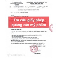 Tra cứu giấy phép quảng cáo mỹ phẩm ở đâu?