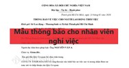 Mẫu thông báo cho nhân viên nghỉ việc: TOP 03 mẫu thông dụng nhất