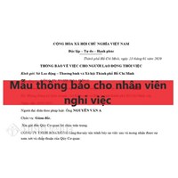 Mẫu thông báo cho nhân viên nghỉ việc: TOP 03 mẫu thông dụng nhất