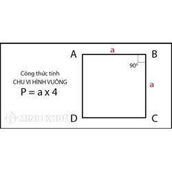 Công thức tính chu vi hình vuông đơn giản, chính xác nhất